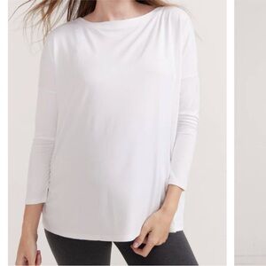 HATCH The Perfect Long sleeve Tee NWOT in White size 2 M